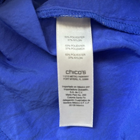 Zenergy by Chico’s Vibrant Blue Zip-Up Spring Jacket Chico’s size 0 - Picture 8 of 8